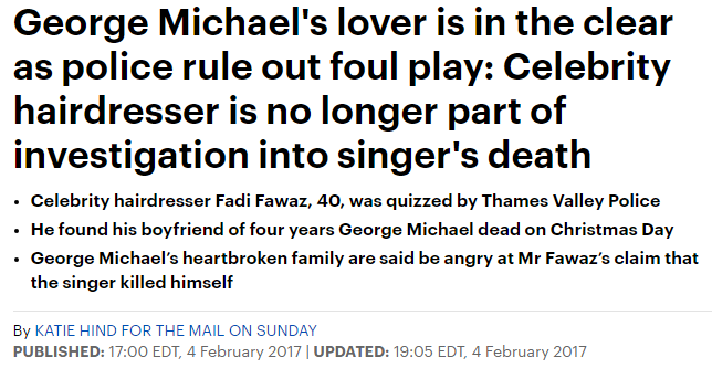 Daily Mail Fadi Fawaz cleared by police