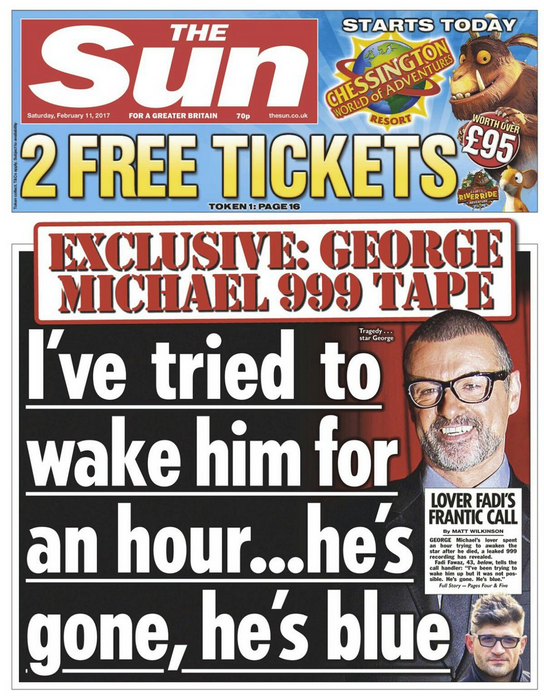 The Sun headline on Leaked Fadi Fawaz 999 Call