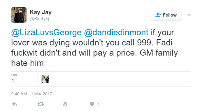 Twitter user on Fadi Fawaz leaked 999 call